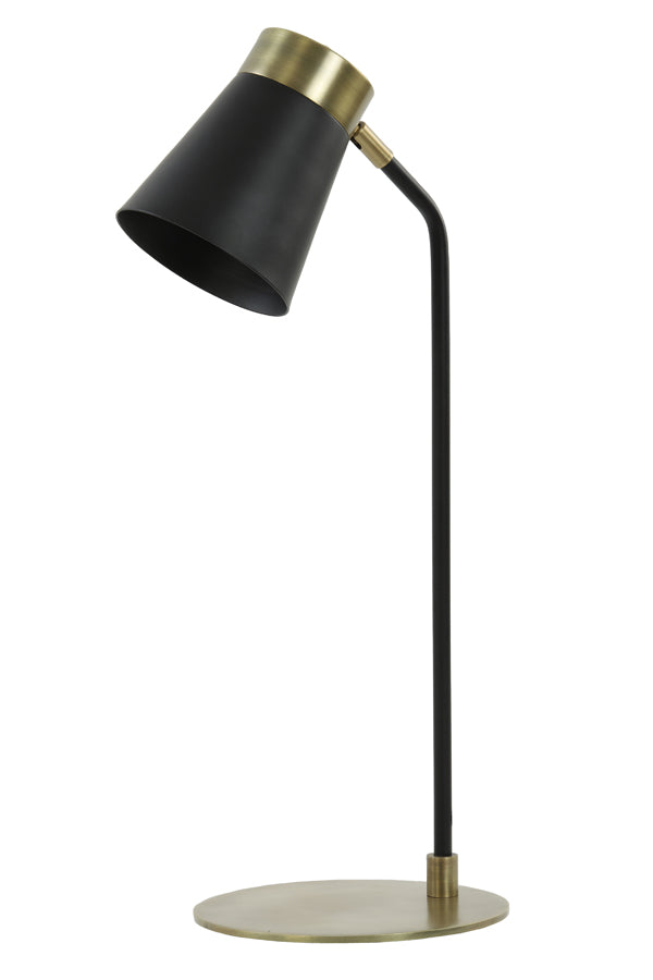 Desk lamp 22x20x55 cm BRAJA matt black-antique bronze