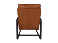 Eetkamerstoel Miami - 95x65x95 - Cognac/zwart - Leer/zwart