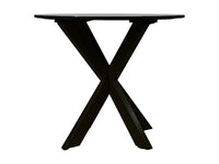 Eettafel rond marmer - ø90x77 - Zwart - Marmer/metaal