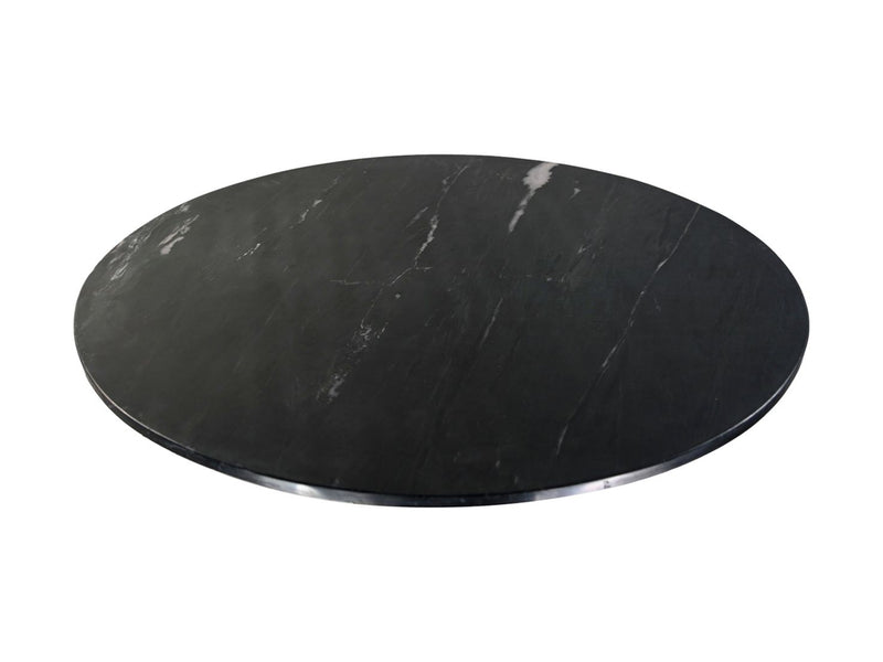Eettafel rond marmer - ø90x77 - Zwart - Marmer/metaal