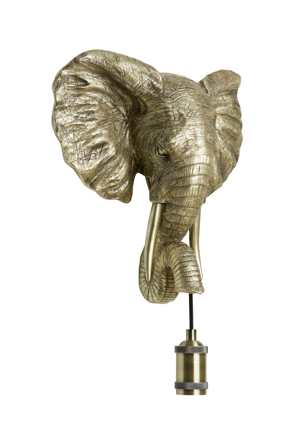 Wall lamp 35x13x36 cm ELEPHANT light gold