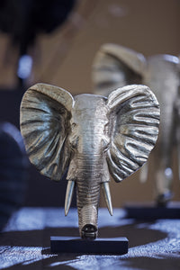 Ornament on base 30x15x35,5 cm ELEPHANT light gold