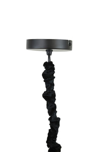 Hanging lamp E14 80 cm FEATHER black+caramel