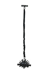 Hanging lamp E14 80 cm FEATHER black+caramel