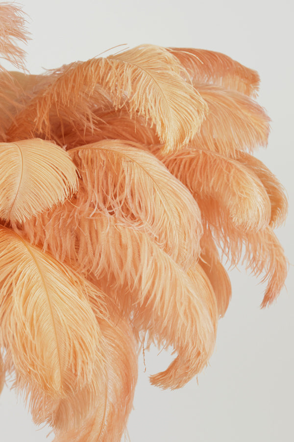 Hanging lamp E14 80 cm FEATHER gold+peach