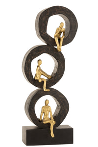 Figure 3 Thinkers Rings Mango Wood/Aluminium Black/Gold