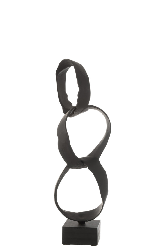 Figure Rings On Foot Aluminium Black Small