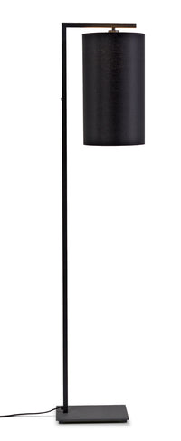 Floor lamp iron/black Boston h.160cm/shade 25x45cm - black