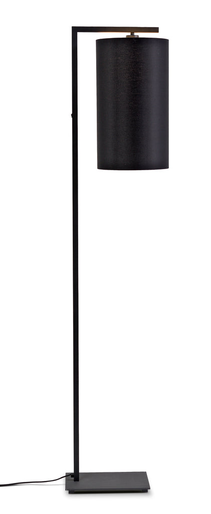 Floor lamp iron/black Boston h.160cm/shade 25x45cm - black