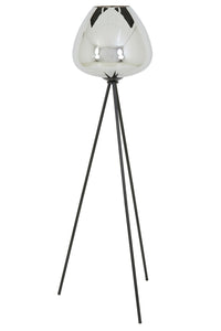 Floor lamp tripod 42x146 cm MAYSON smoked glass+matt black