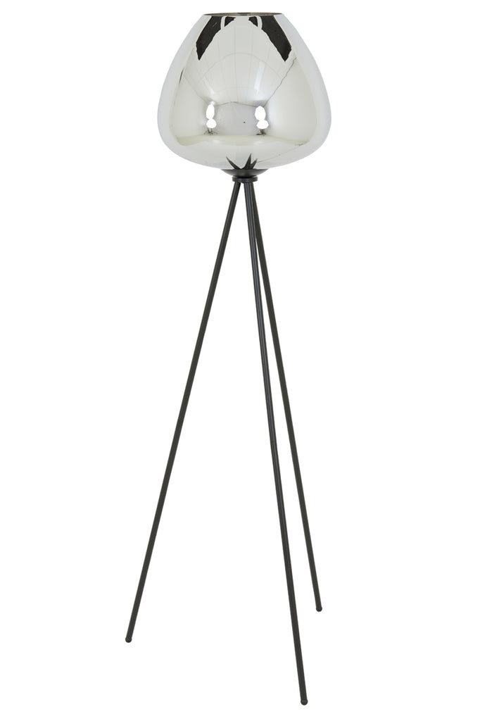 Floor lamp tripod 42x146 cm MAYSON smoked glass+matt black