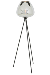 Floor lamp tripod 42x146 cm MAYSON smoked glass+matt black