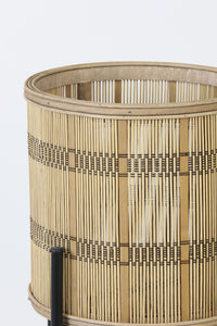 Flower pot deco on stand 26x69 cm CORAZO natural-black
