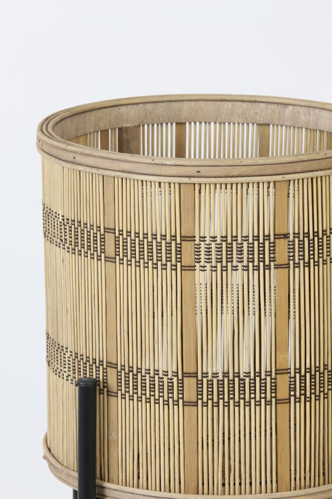 Flower pot deco on stand 26x69 cm CORAZO natural-black