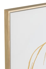 Afbeelding in Gallery-weergave laden, Frame Line Drawing Woman With Sheet /Glass White/Gold
