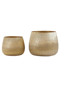 Pot deco SET/2 38,5x28,5+50x37,5 cm GENOLU gold