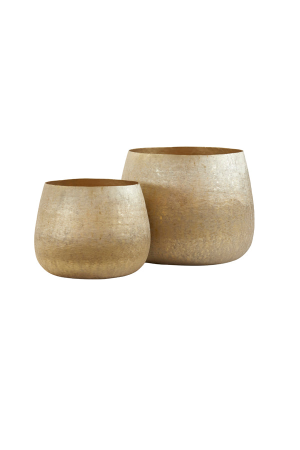 Pot deco SET/2 38,5x28,5+50x37,5 cm GENOLU gold