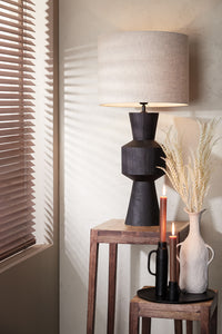 Lamp base 20x60 cm GREGOR wood matt black