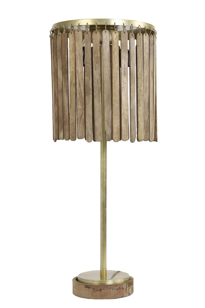 Table lamp 30x78 cm GULARO wood dark brown