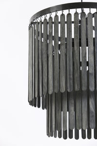 Hanging lamp 45x43 cm GULARO wood matt black