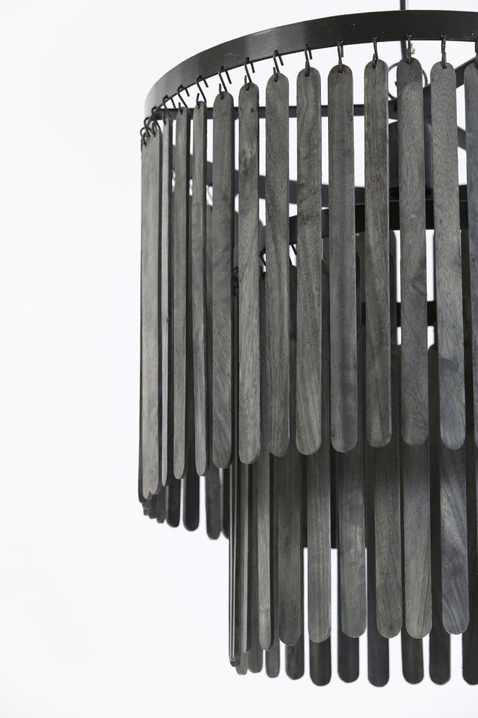 Hanging lamp 45x43 cm GULARO wood matt black