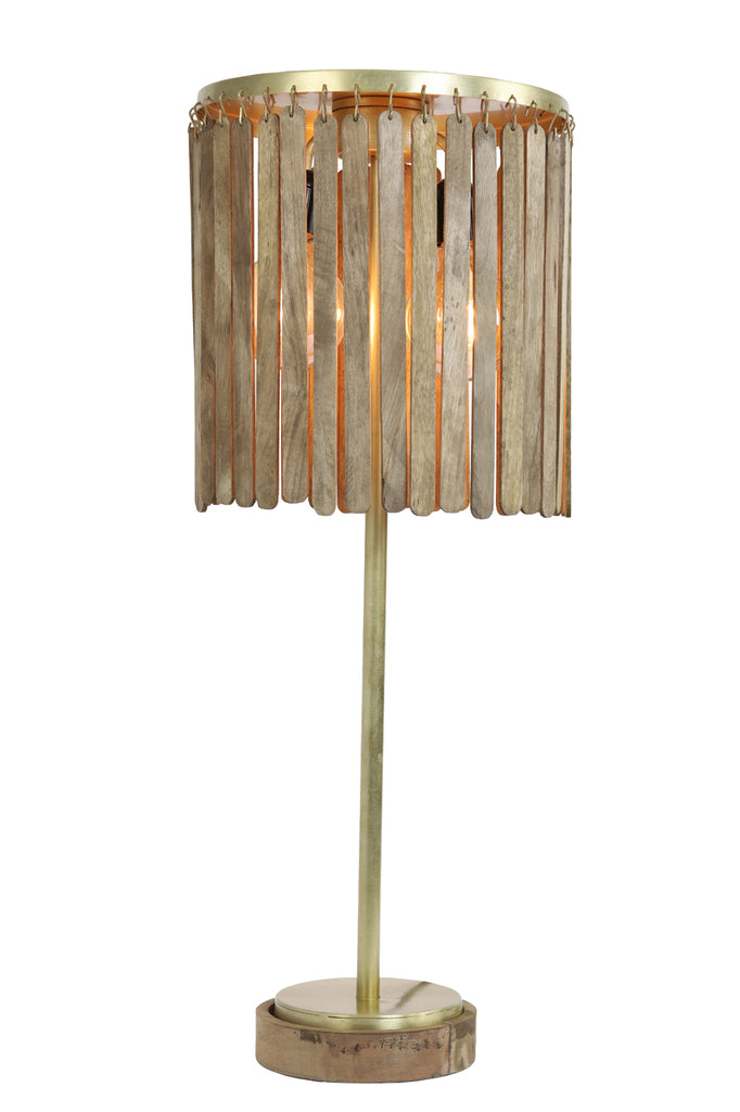 Table lamp 30x78 cm GULARO wood dark brown