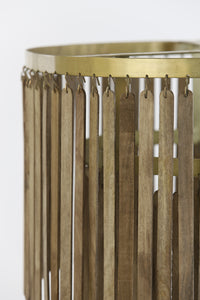 Hanging lamp 60x43 cm GULARO wood brown+bronze