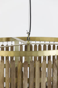 Hanging lamp 60x43 cm GULARO wood brown+bronze