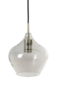 Hanging lamp 5L 104x20x120 cm RAKEL antique bronze+smoked