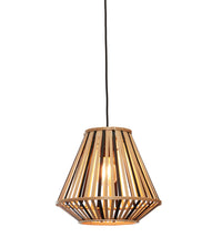 Hanging lamp Merapi bamboo/diamond 30xh.30cm - black/natural