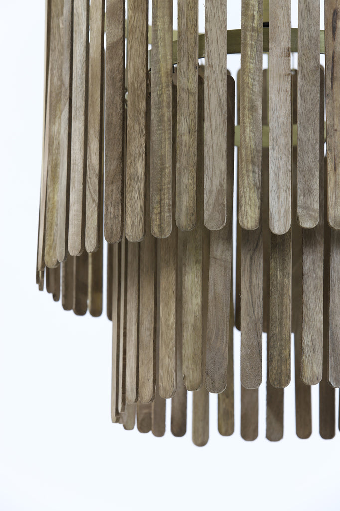 Hanging lamp 45x43 cm GULARO wood brown+bronze