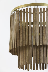 Hanging lamp 45x43 cm GULARO wood brown+bronze