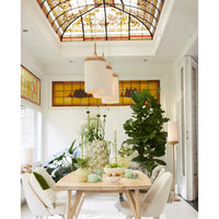 Hanglamp Dania - Naturel/Crème - 90x22x32cm - 3L