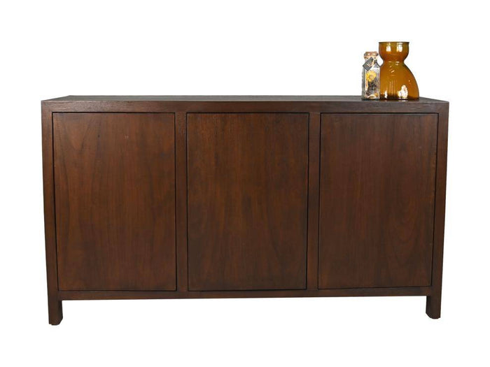 HSM Collection-Dressoir 3 Deur-150x42x85-Bruin-Teak Fineer