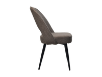 HSM Collection -Eetkamerstoel Jenna - Set van 2 - 62x54x87 - bruin/zwart - Katoe