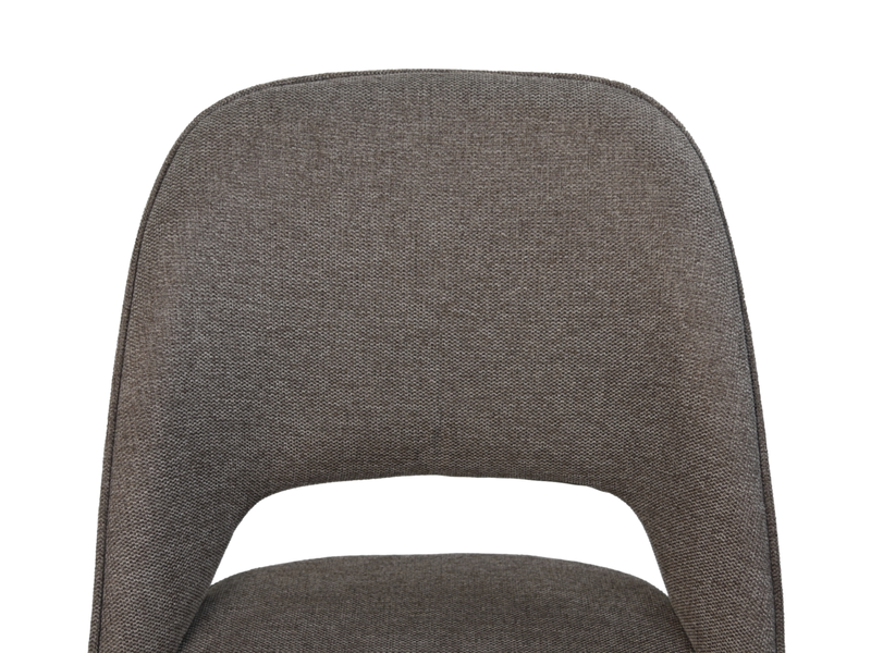 HSM Collection -Eetkamerstoel Jenna - Set van 2 - 62x54x87 - bruin/zwart - Katoe