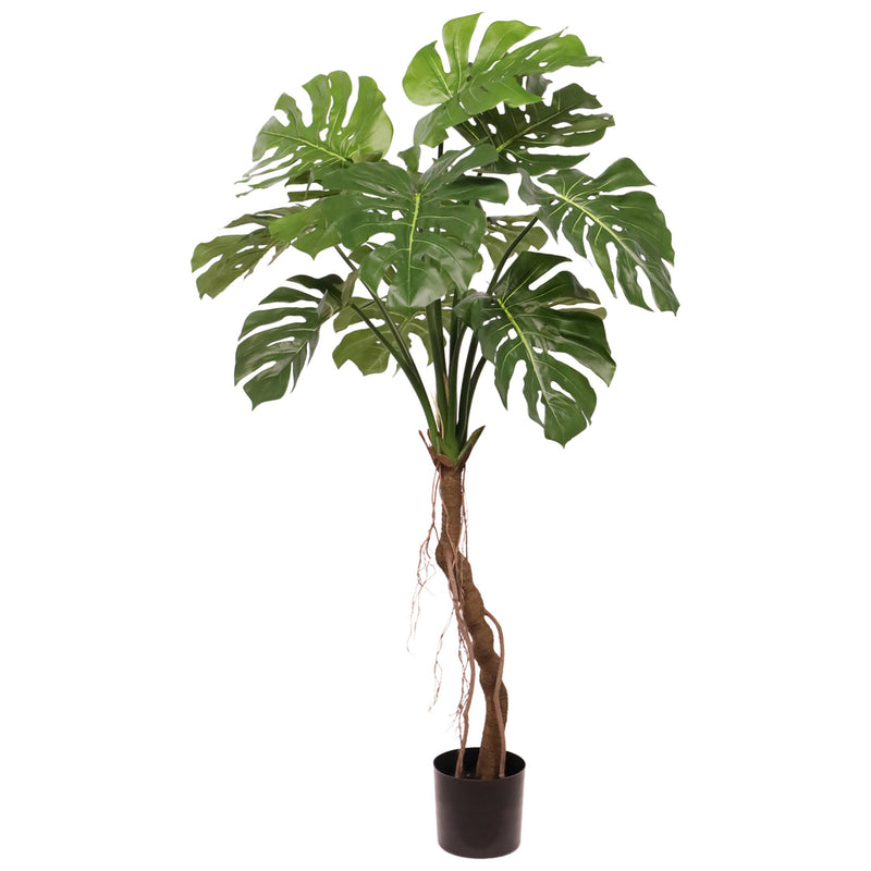 HSM Collection-Kunstboom Greens Monstera-75x100x130-Groen-Kunstzijde