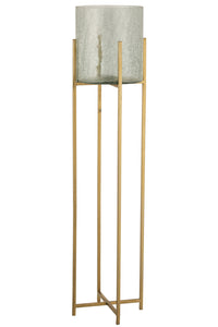 Hurricane Sofia Craquelure Glass/Stainless Steel Gold Large