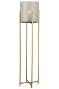 Hurricane Sofia Craquelure Glass/Stainless Steel Gold Large