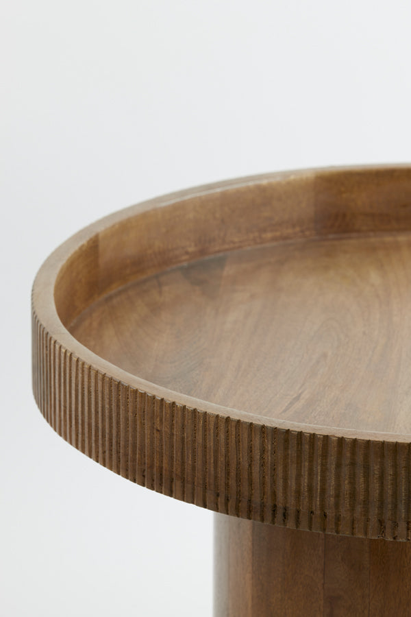 Side table 60x44 cm KALOMO wood dark brown