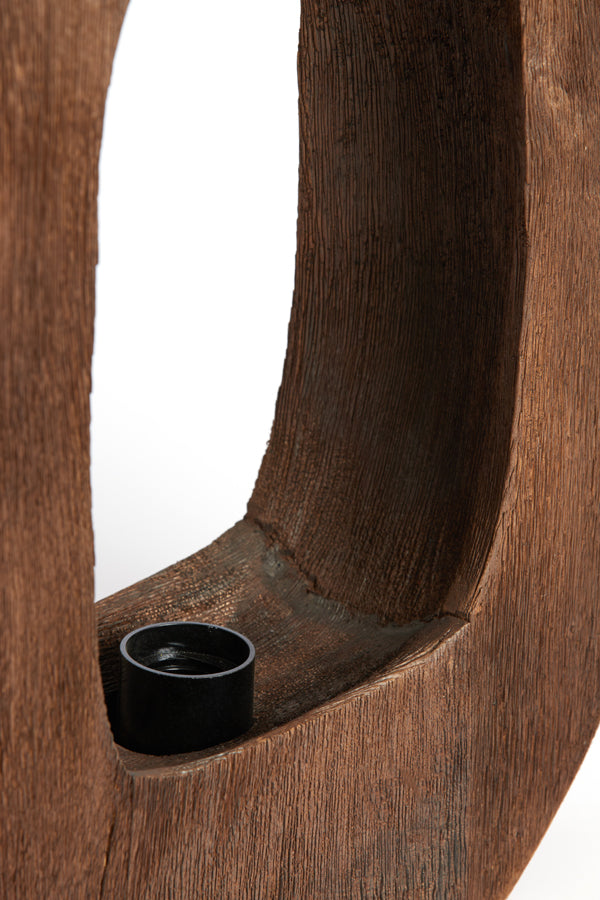 Table lamp 33x10x40 cm KELAFO wood chocolate brown