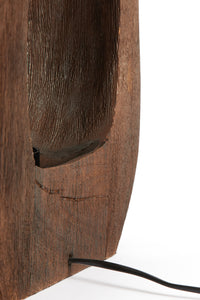 Table lamp 33x10x40 cm KELAFO wood chocolate brown