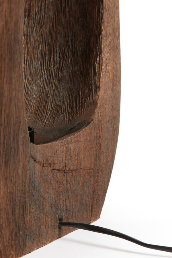 Table lamp 33x10x40 cm KELAFO wood chocolate brown