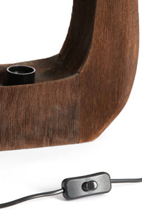 Table lamp 33x10x40 cm KELAFO wood chocolate brown