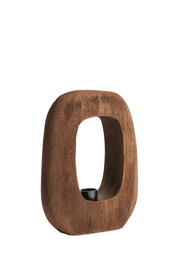 Table lamp 24x8x30 cm KELAFO wood chocolate brown