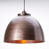 Hanging lamp 45x32 cm KYLIE raw antique copper