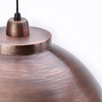 Hanging lamp 45x32 cm KYLIE raw antique copper