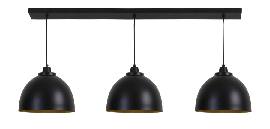 Hanging lamp 3L 135x30x26 cm KYLIE matt black-gold