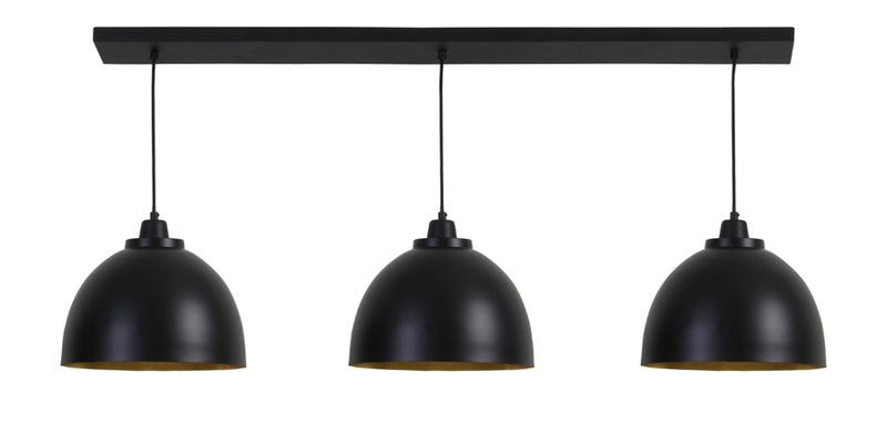 Hanging lamp 3L 135x30x26 cm KYLIE matt black-gold