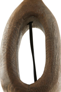 Lamp base 11x9x45 cm DJANGO wood matt brown